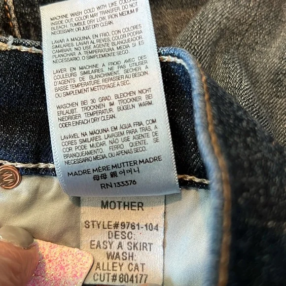 MOTHER Easy A Skirt Midi (Wash: Alley Cat) Size 26 - Picture 11 of 11